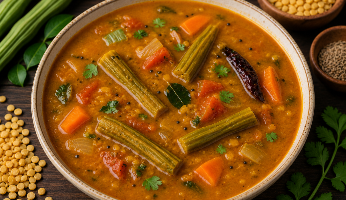 Vegan Drumstick Sambar
