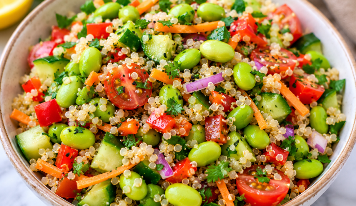 Vegan Edamame Quinoa Power Salad