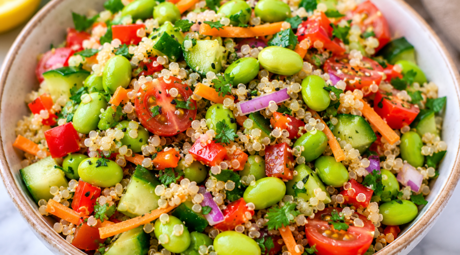 Vegan Edamame Quinoa Power Salad